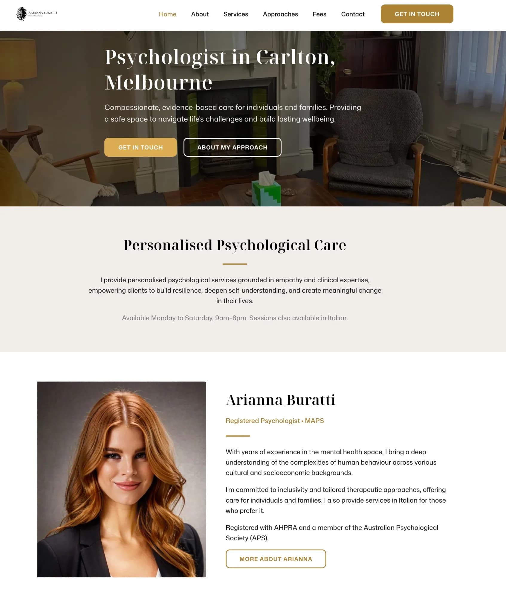 Arianna Buratti Psychology — homepage